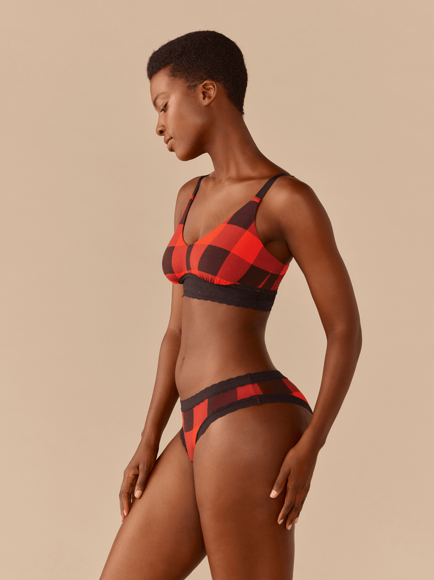 UltraModal™ Lace Tanga | Buffalo Plaid