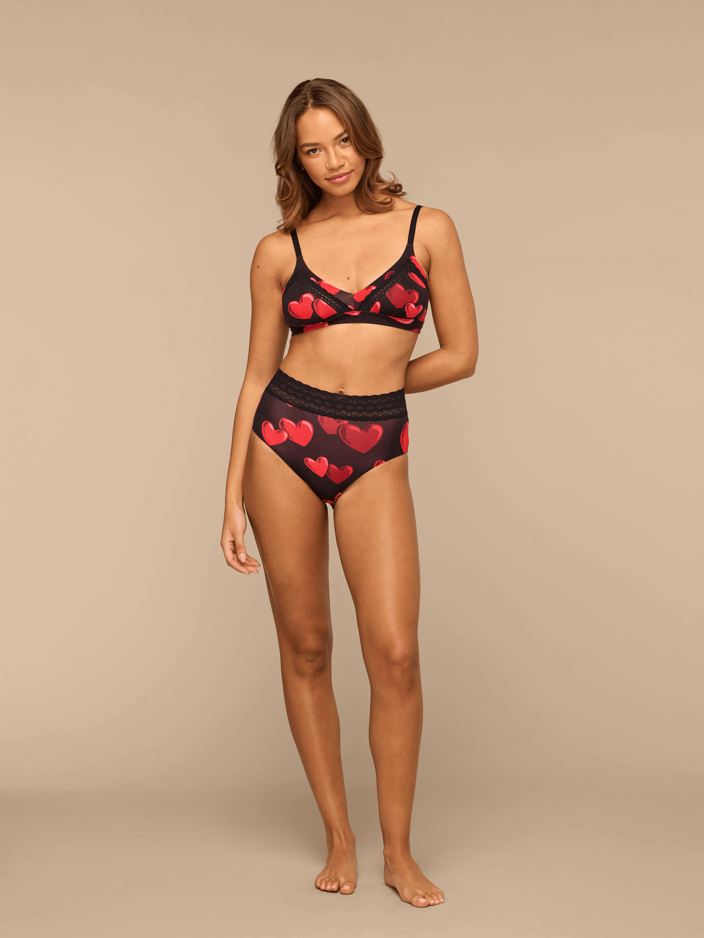 UltraModal™ Lace High-Waisted Brief | Floating Hearts