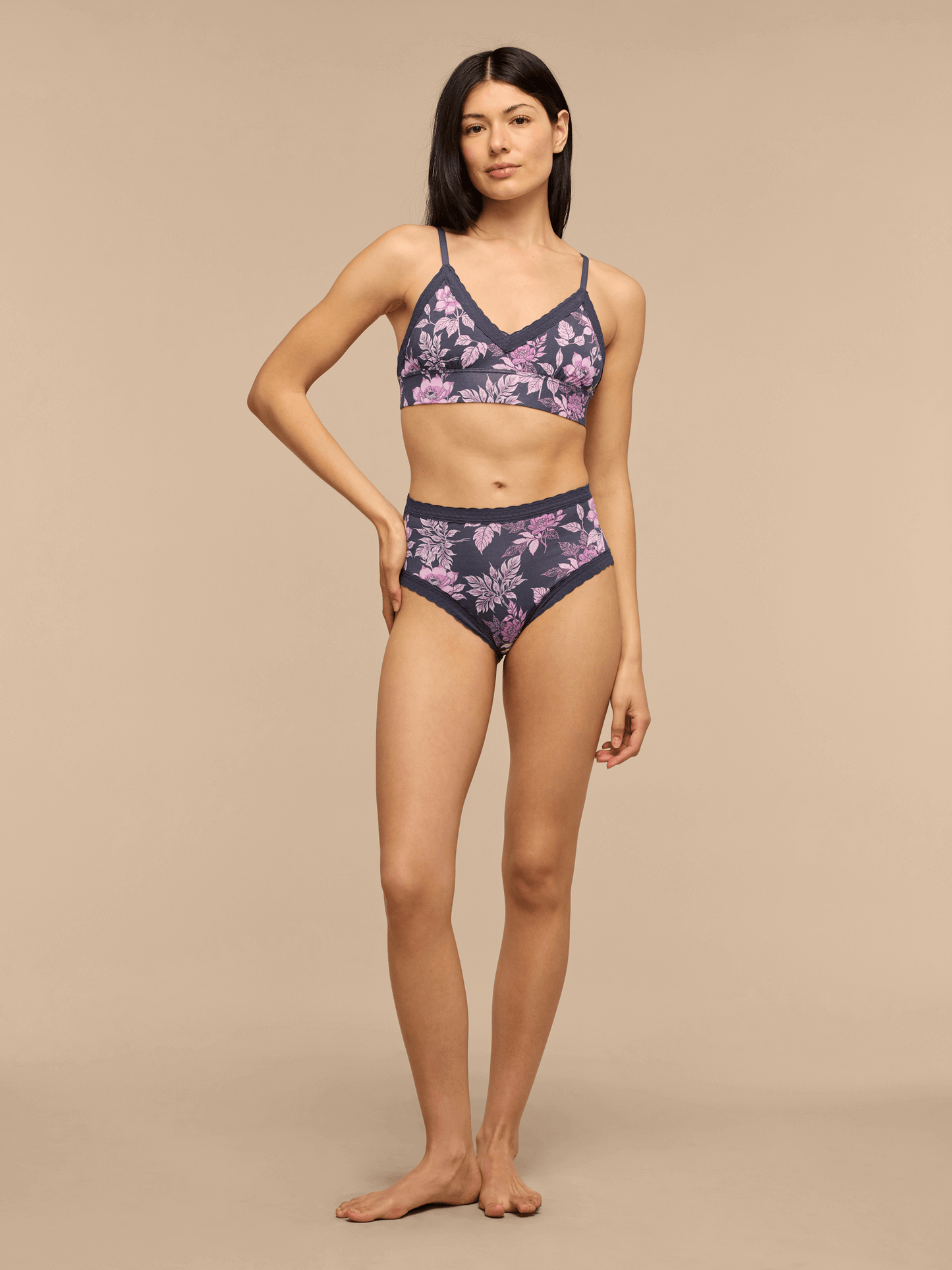 UltraModal™ Lace High-Waisted Cheeky Bikini | Purple Bloom