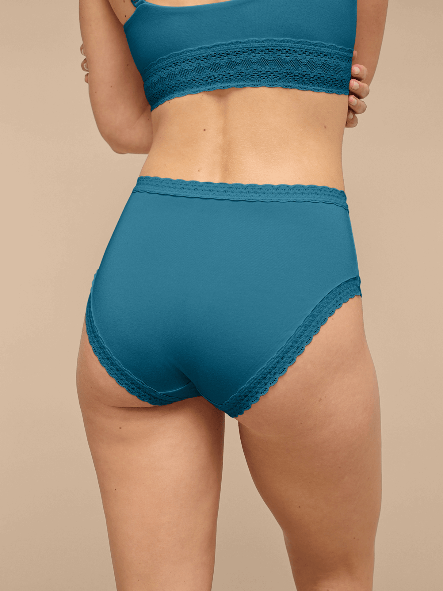 UltraModal™ Lace High-Waisted Cheeky Bikini | Teal