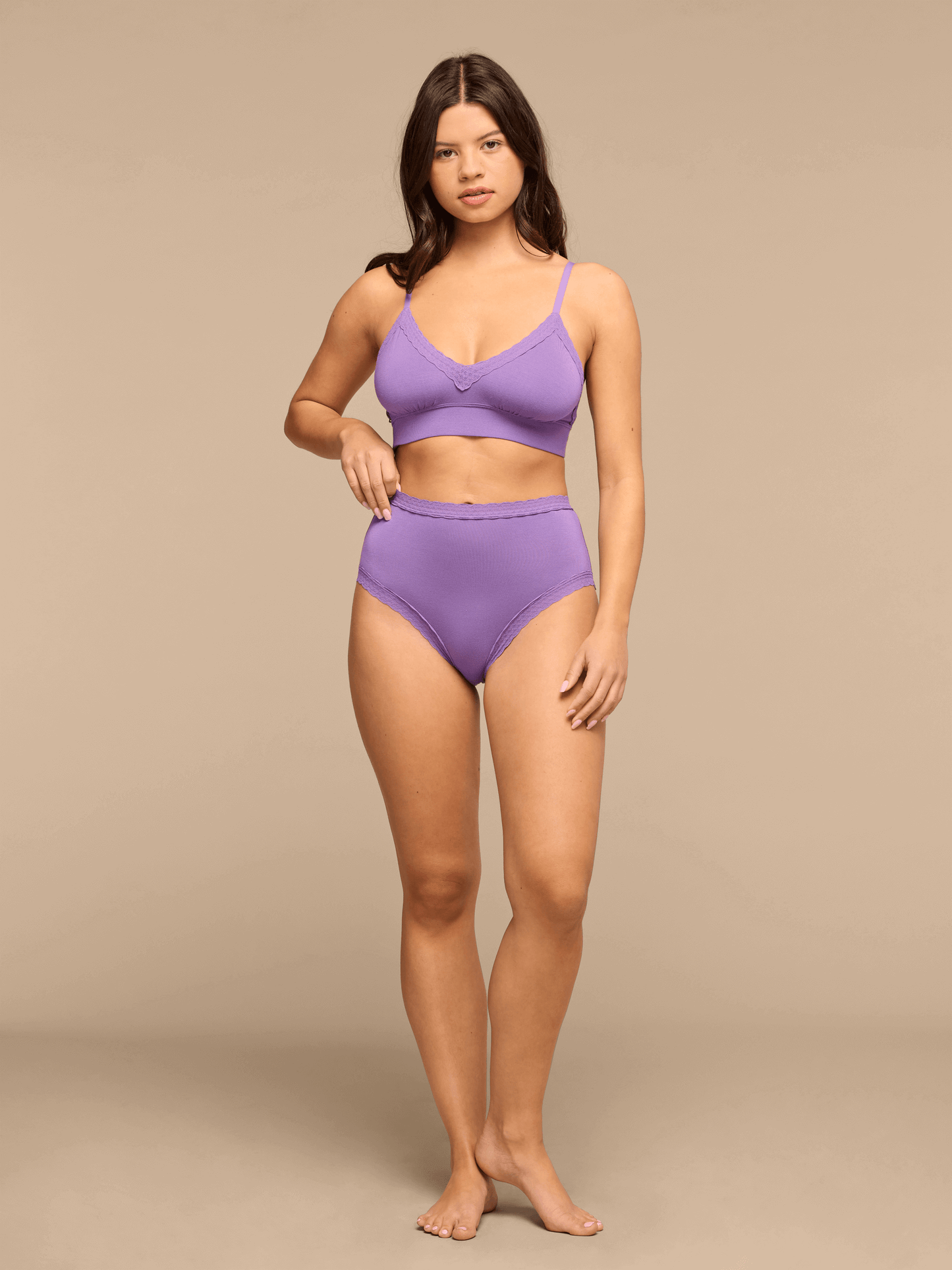 UltraModal™ Lace High-Waisted Cheeky Bikini | Purple