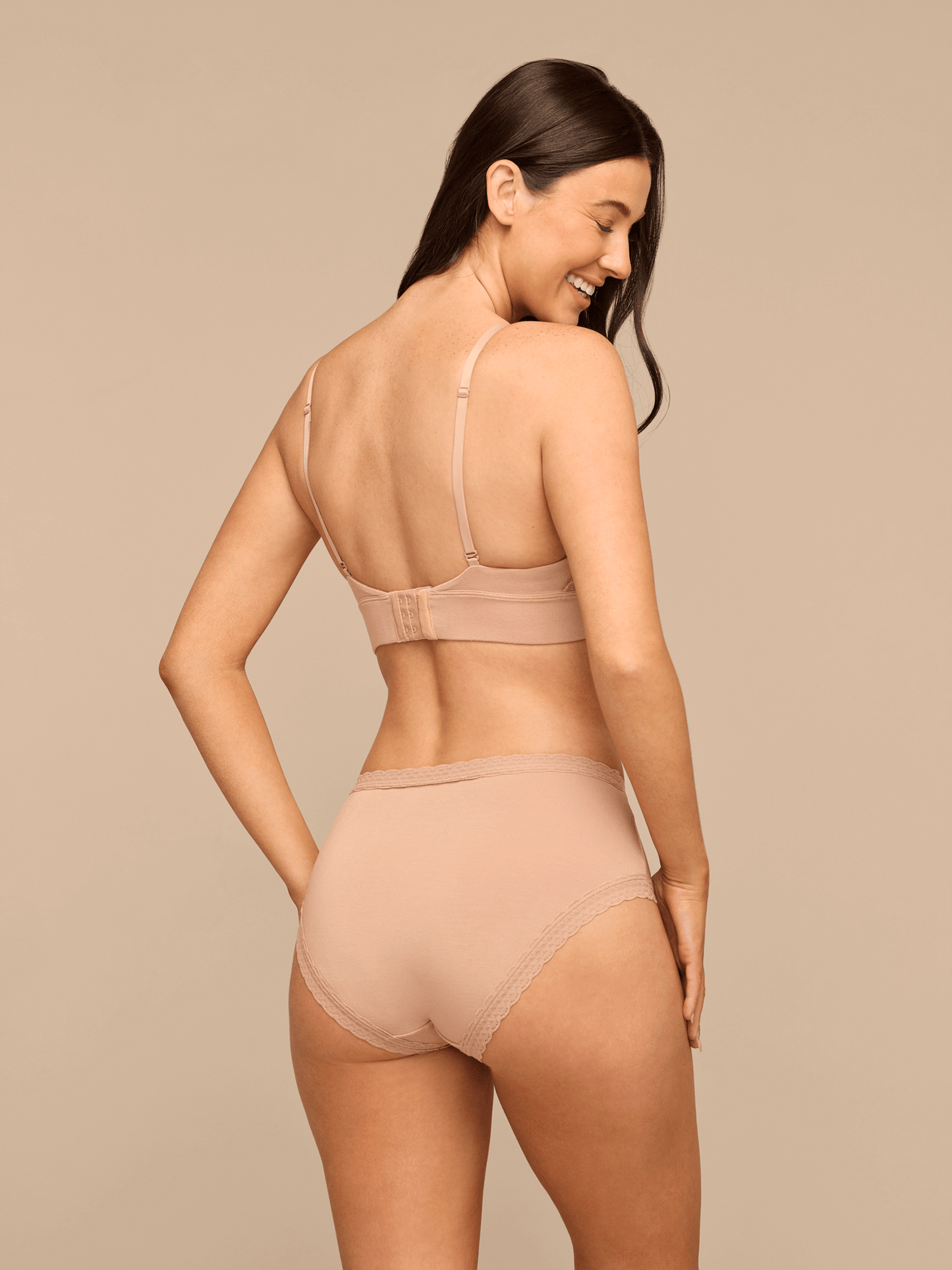 UltraModal™ Lace High-Waisted Cheeky Bikini | Sand Dune