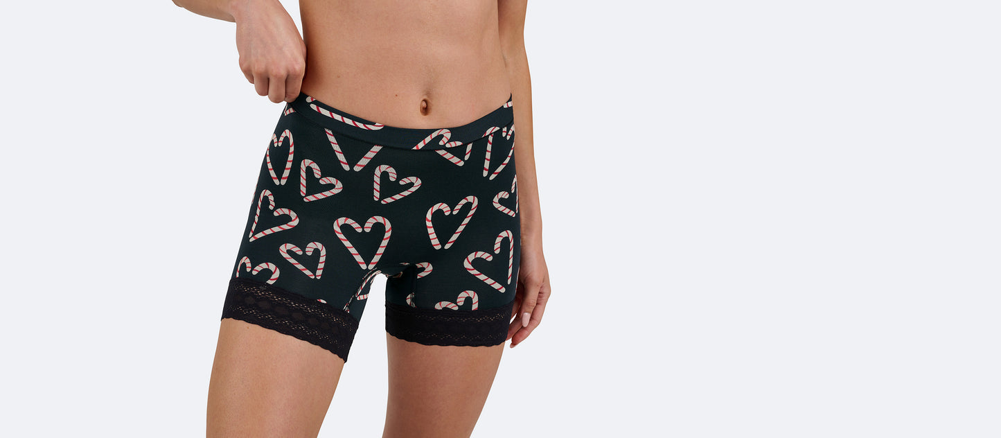 UltraModal™ Lace Long Boyshort | Candy Cane Love