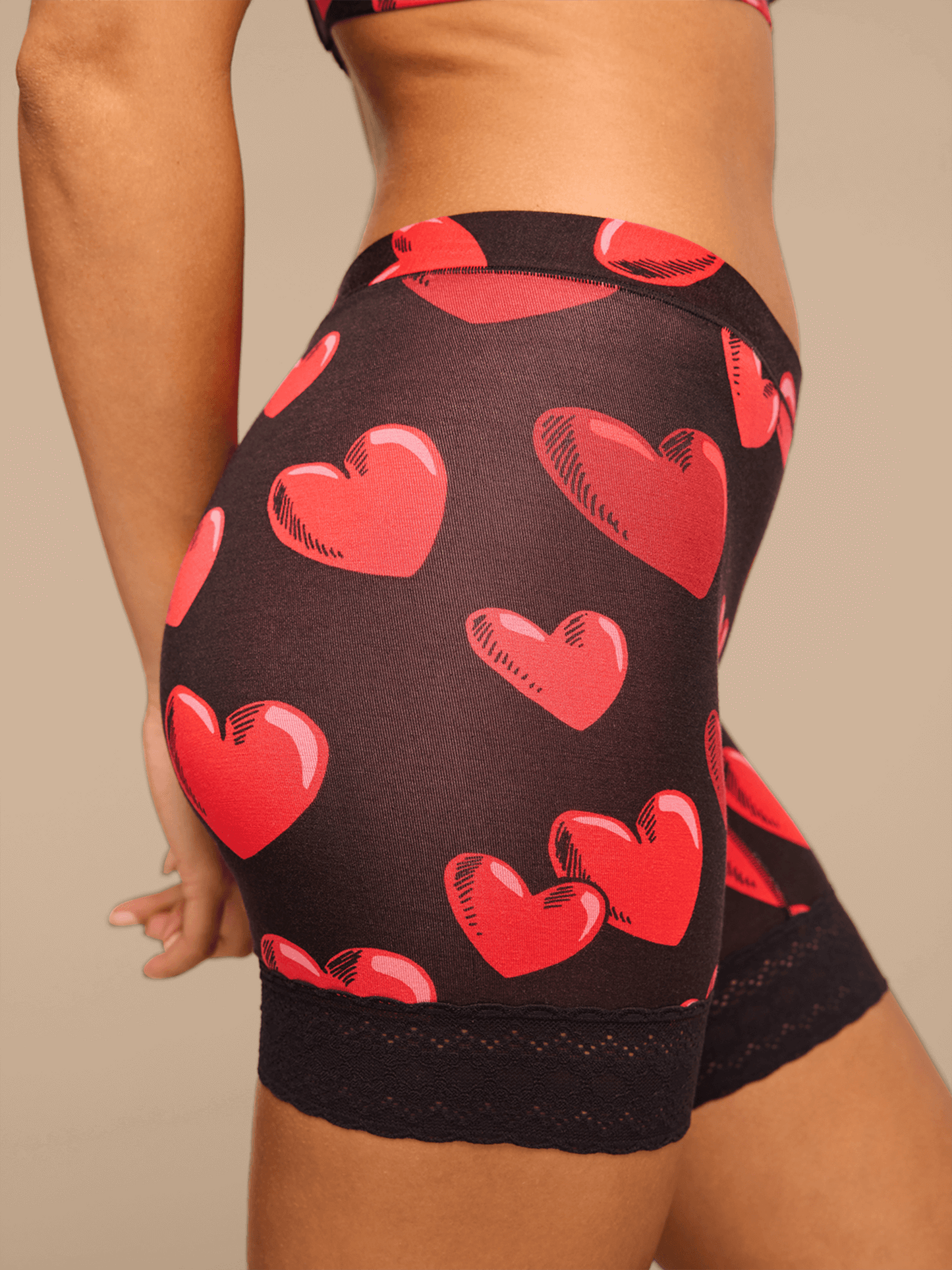 UltraModal™ Lace Long Boyshort | Floating Hearts