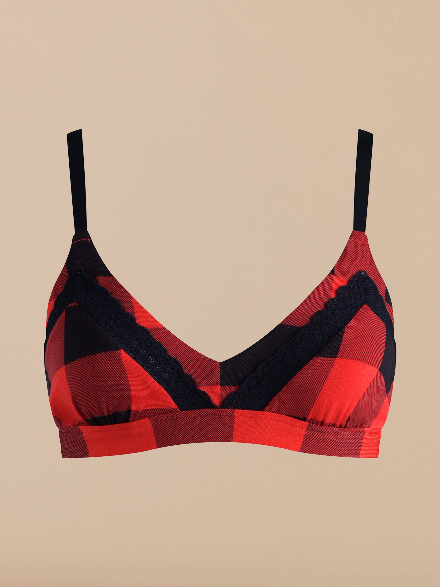UltraModal™ Lace Triangle Bralette | Buffalo Plaid
