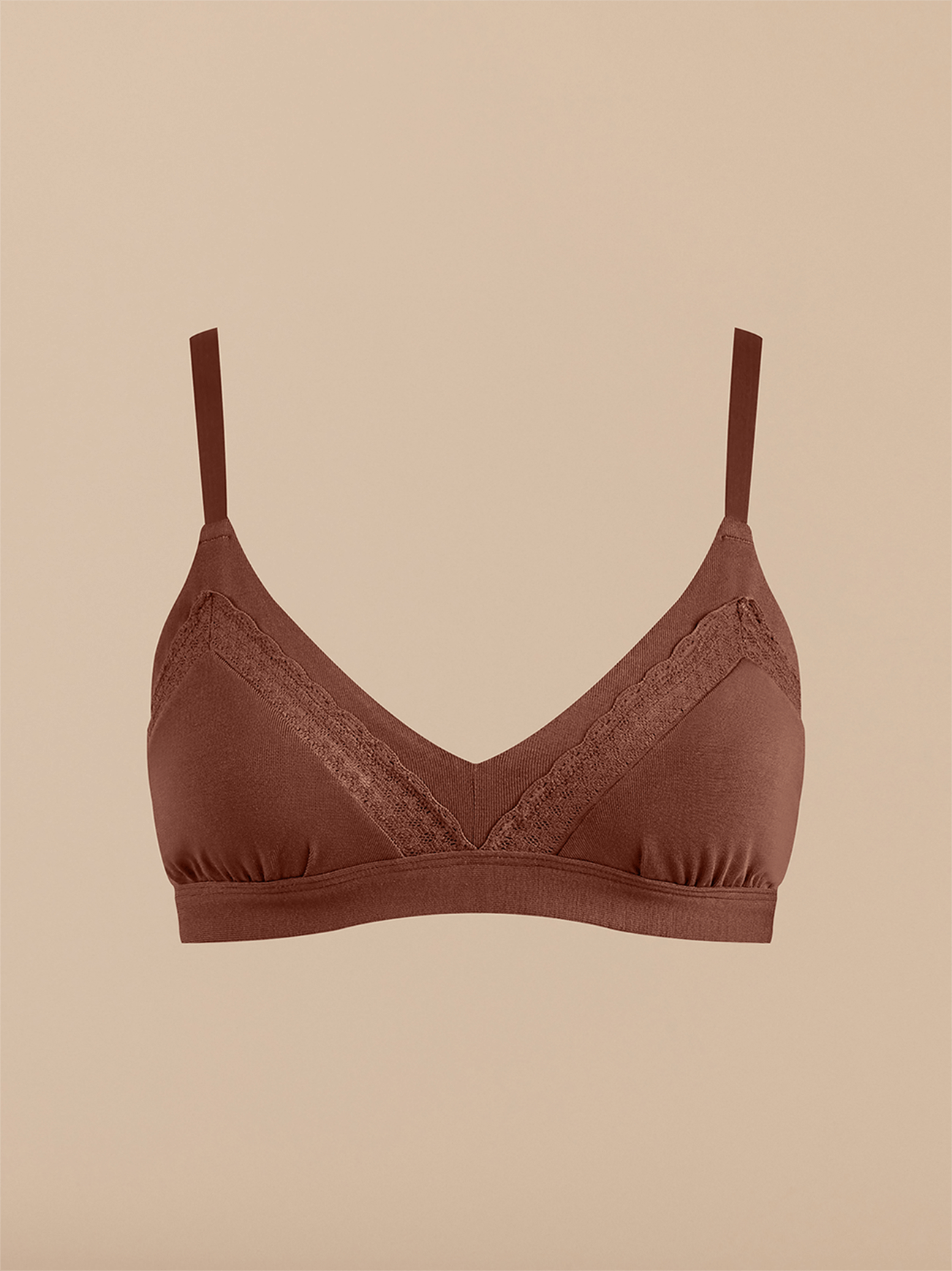 UltraModal™ Lace Triangle Bralette | Walnut Shell