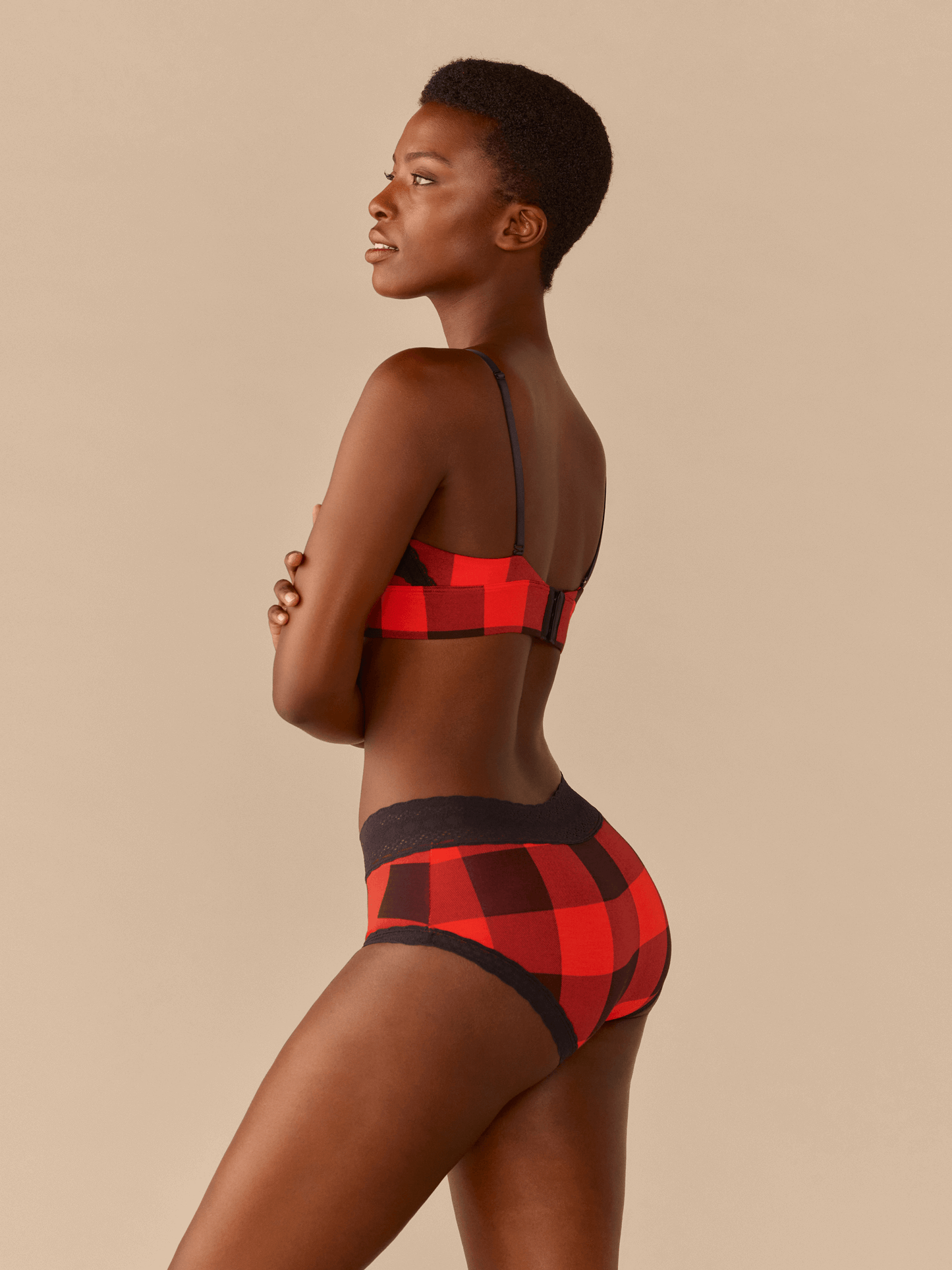 UltraModal™ Lace Plunge Bralette | Buffalo Plaid