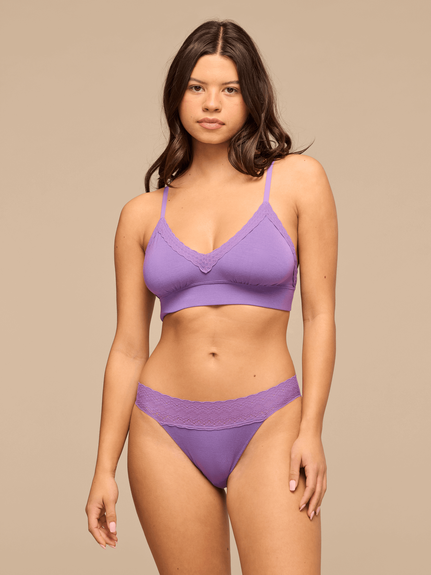 UltraModal™ Lace Plunge Bralette | Purple