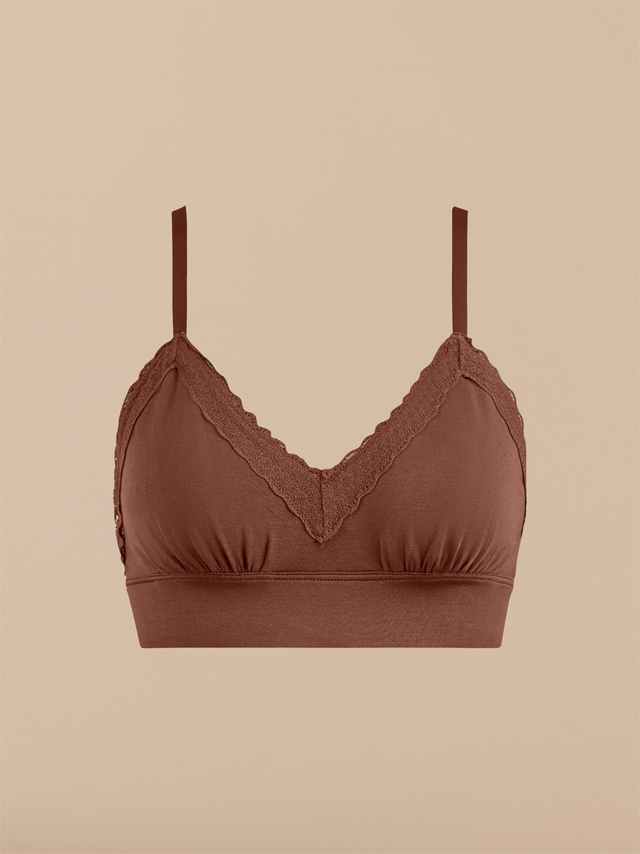 UltraModal™ Lace Plunge Bralette | Walnut Shell