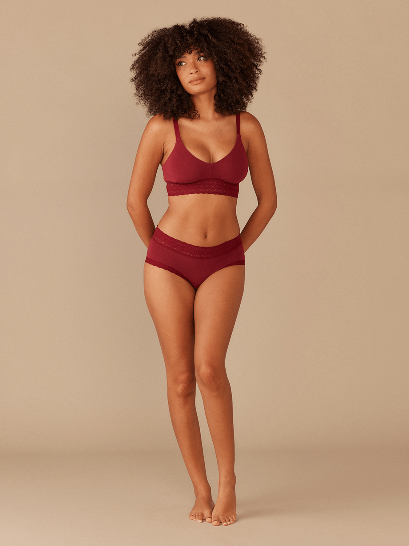 UltraModal™ Lace Longline Bralette | Cabernet