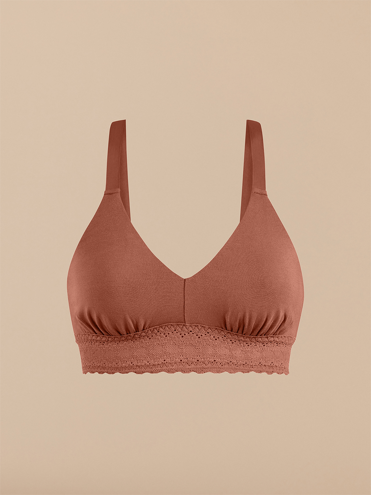 UltraModal™ Lace Longline Bralette | Cedar Wood
