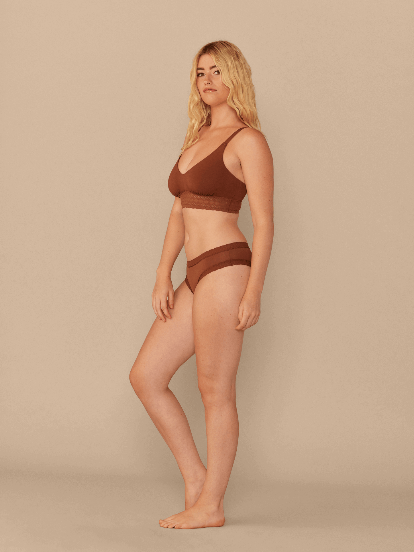 UltraModal™ Lace Longline Bralette | Cedar Wood