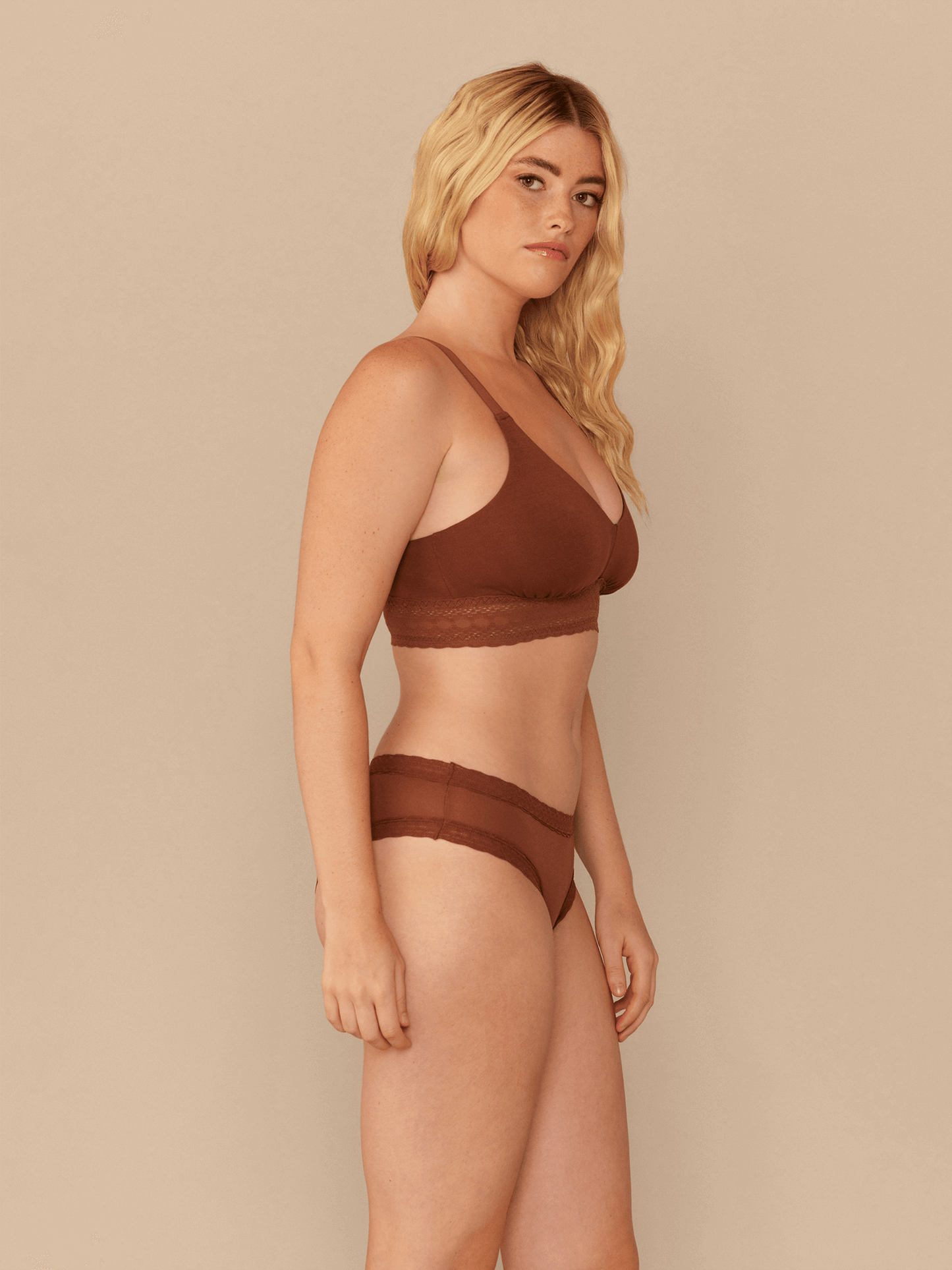 UltraModal™ Lace Longline Bralette | Cedar Wood