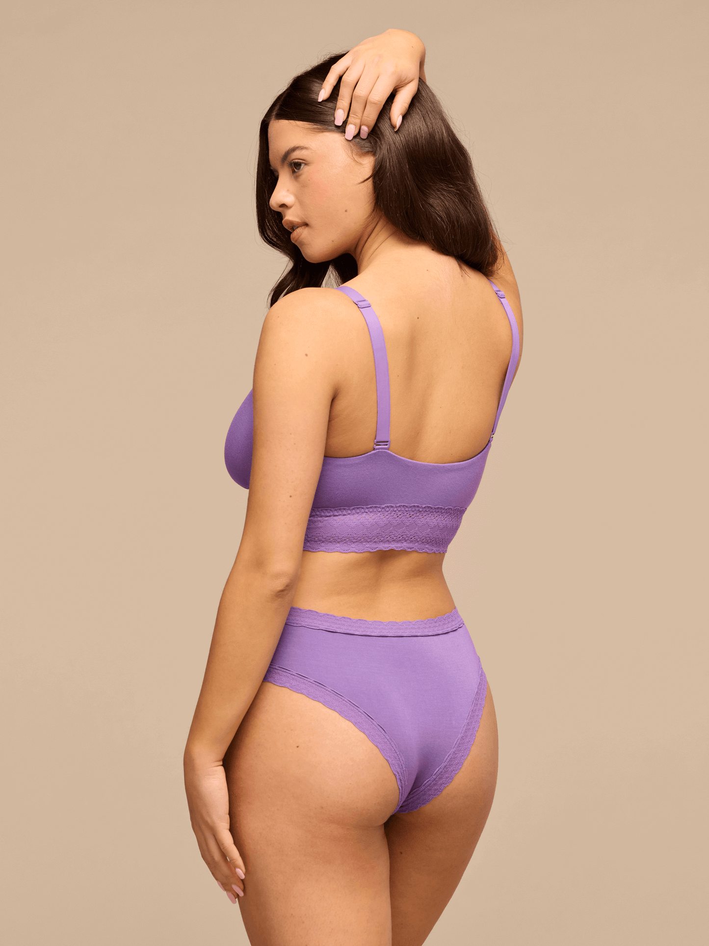 UltraModal™ Lace Longline Bralette | Purple