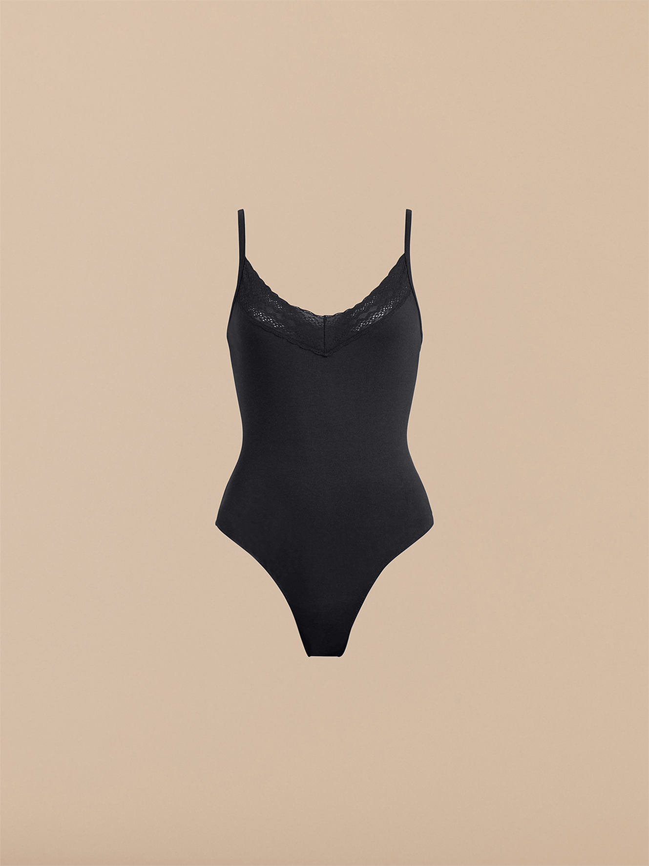 UltraModal™ Lace V-Neck Bodysuit | Black