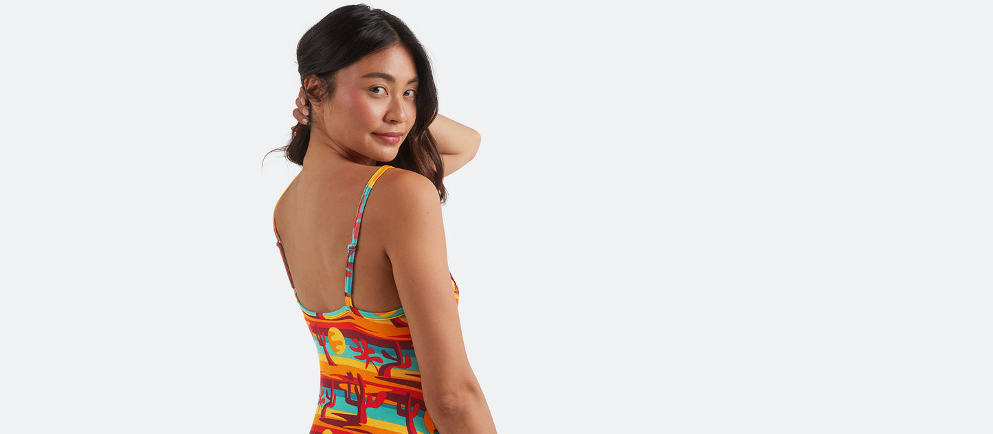 UltraModal™ Lace V-Neck Bodysuit | Desert Sun