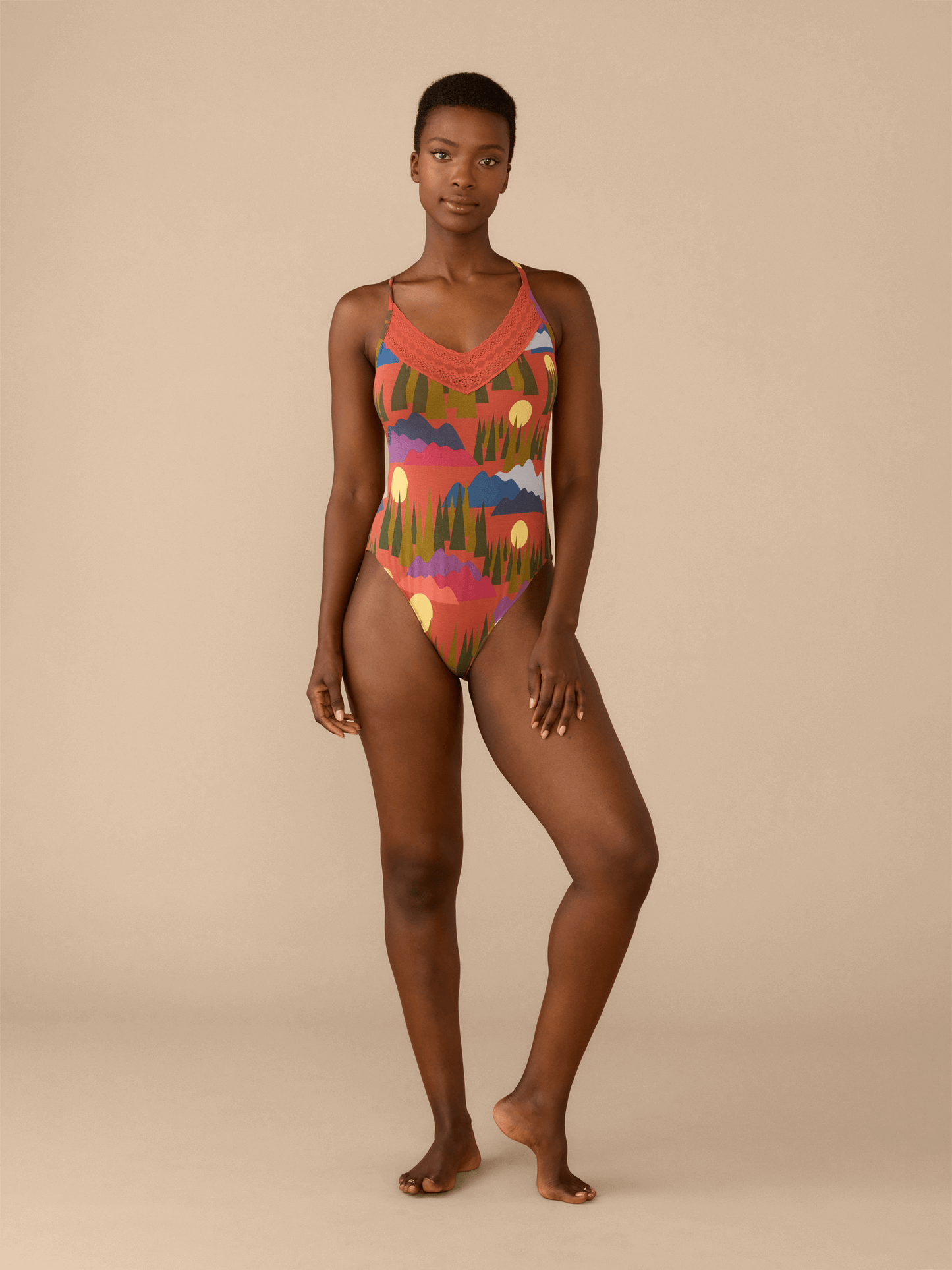UltraModal™ Lace V-Neck Bodysuit | Mountain High