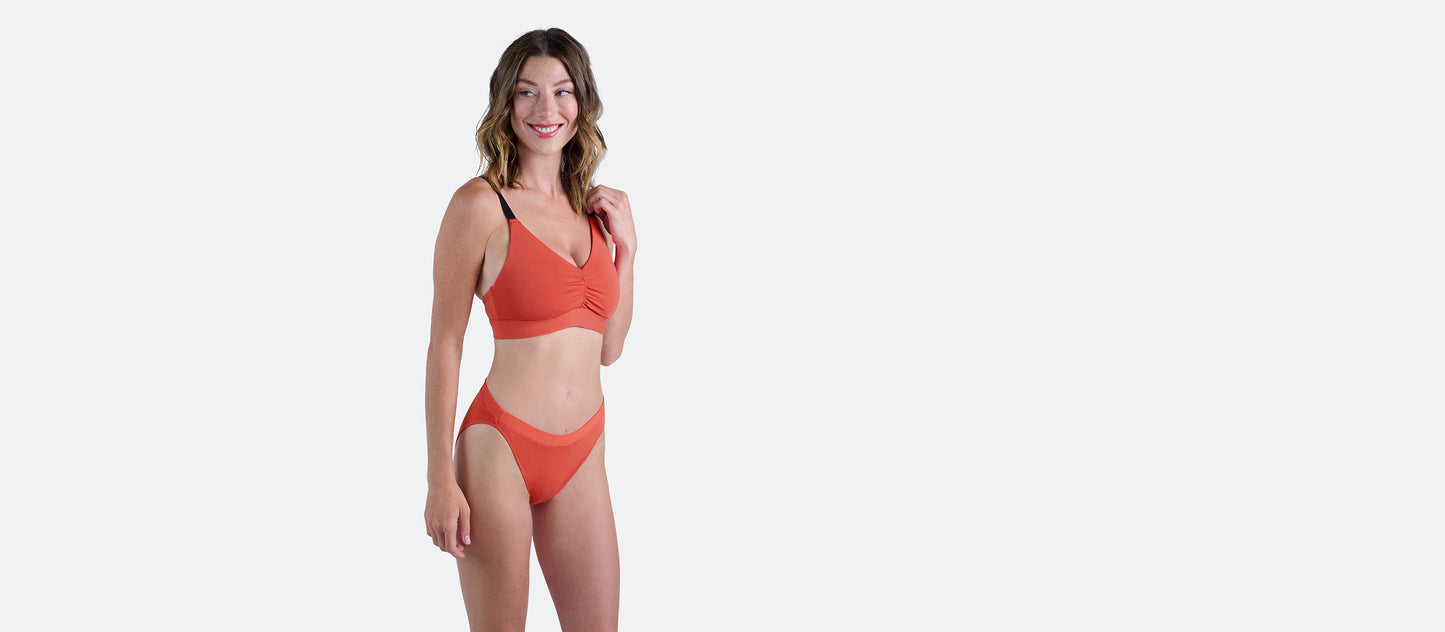 Curvy UltraModal™ FeelFree Ruched Bralette | Papaya