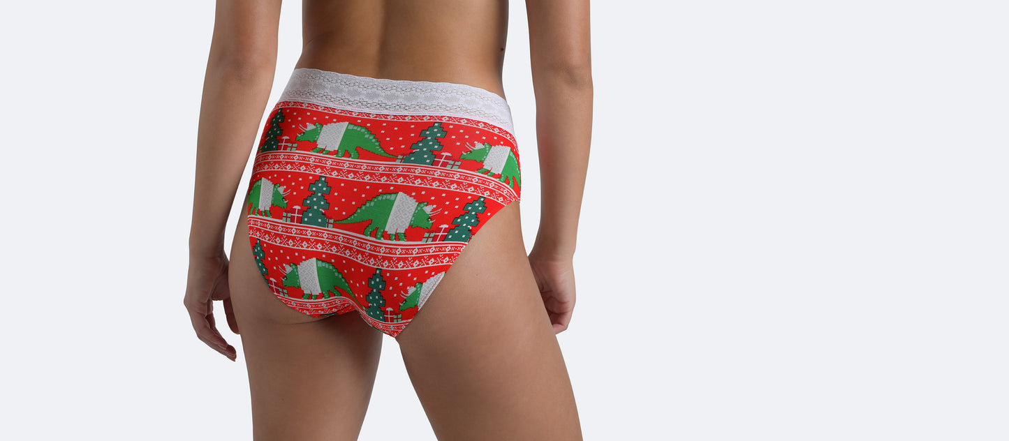 UltraModal™ Lace High-Waisted Brief | Cozy Dino