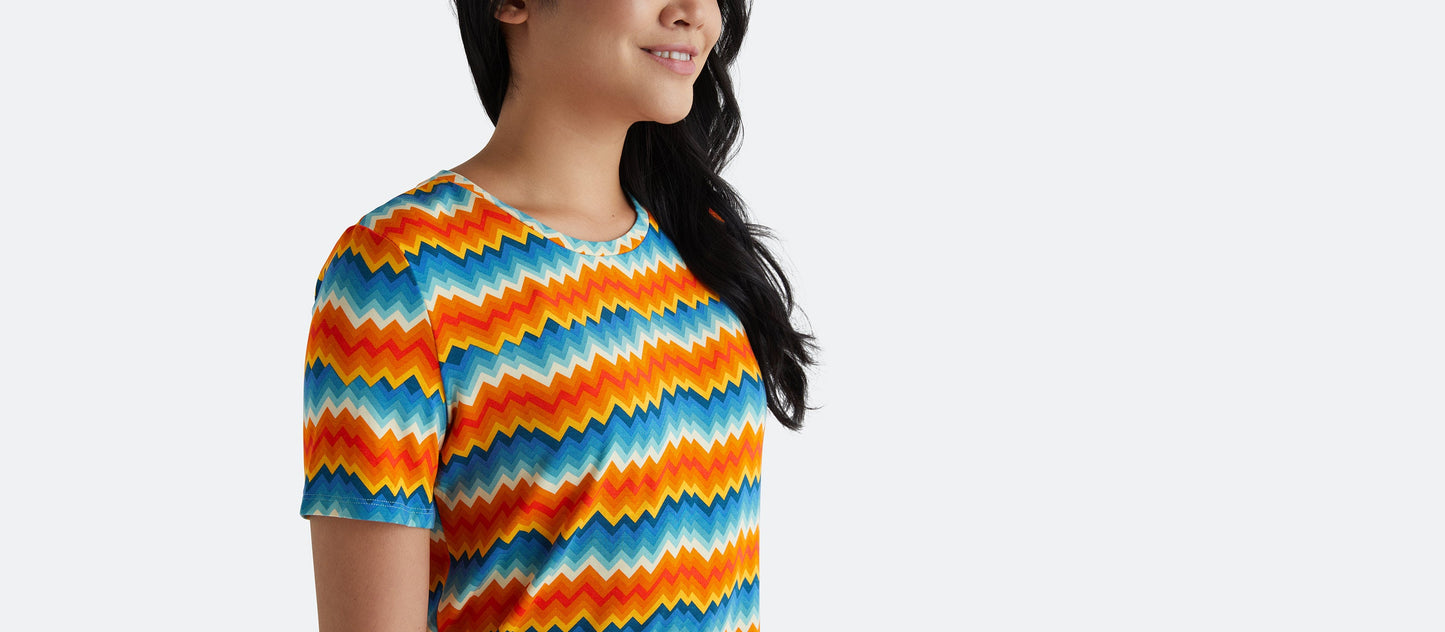 UltraModal™ Crew Tee - Women's | Groovy Chevron