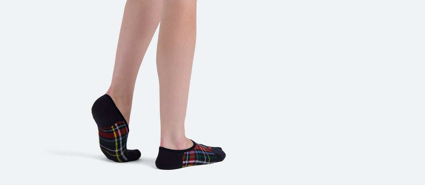 Heritage No Show Sock | Festive Plaid
