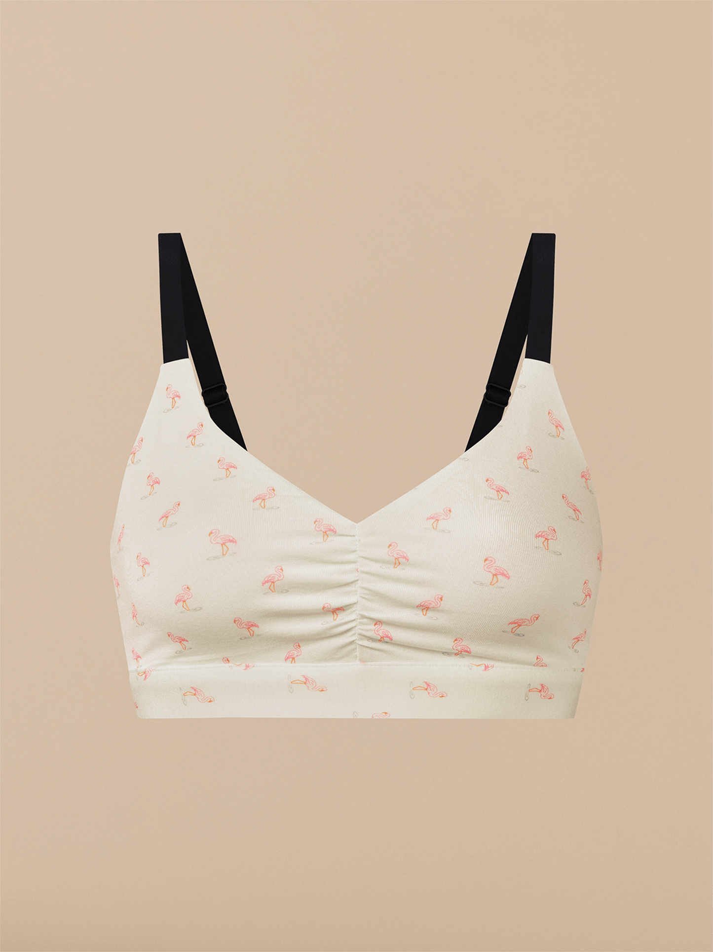 Curvy UltraModal™ FeelFree Ruched Bralette | Blue Flamingos