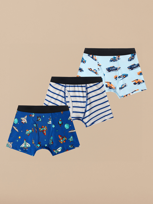 Core Boys Boxer Brief 3-Pack | Cars & Space Pack