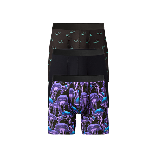 Breathe Boxer Brief w/ Fly 3-Pack | Cosmic Jellies Pack