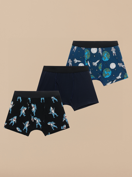 UltraModal™ Core Boys Boxer Brief 3-Pack | Finn to the Moon Pack