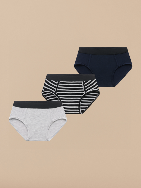 UltraModal™ Core Boys Brief 3-Pack | Stripes Pack