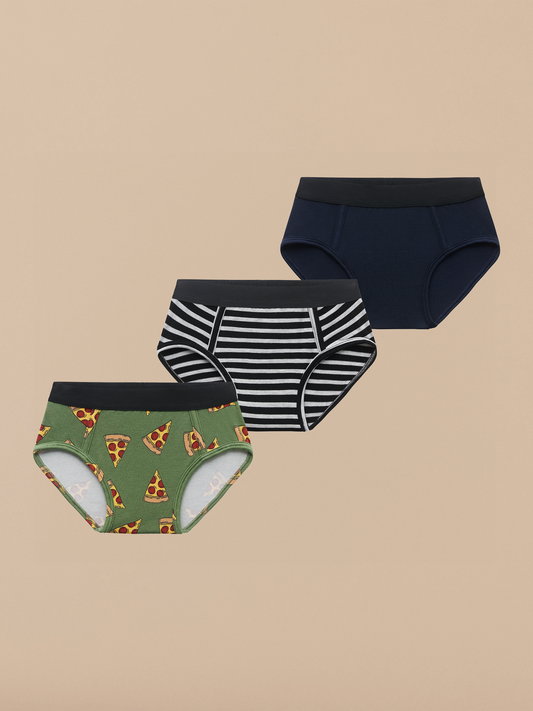 UltraModal™ Core Boys Brief 3-Pack | Pizza Party Pack