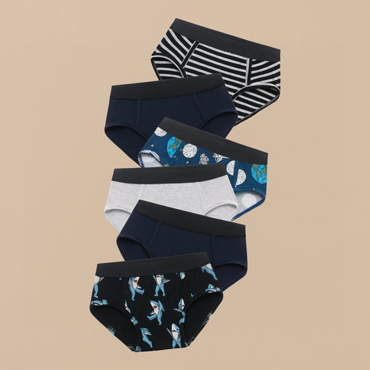 UltraModal™ Core Boys Brief 6-Pack | Finn Stripe Pack