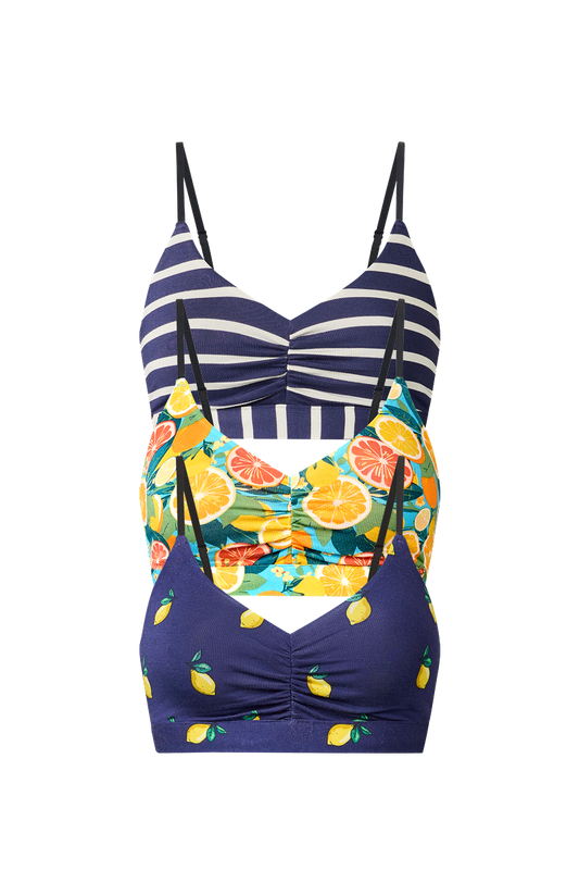 UltraModal™ FeelFree Ruched Bralette 3-Pack | Amalfi Pack