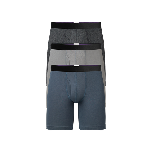 UltraModal™ Core Long Boxer Brief w/ Fly 3-Pack | Grey Tide Pack