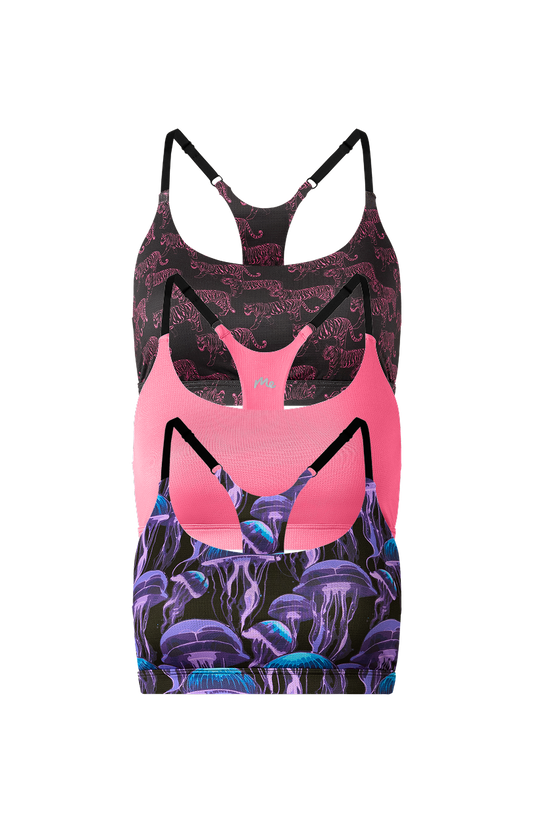 Breathe Racerback Bralette 3-Pack | Wild Life Pack