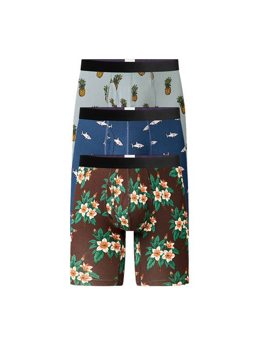 UltraModal™ Core Long Boxer Brief w/ Fly 3-Pack | Lei'd Back Pack