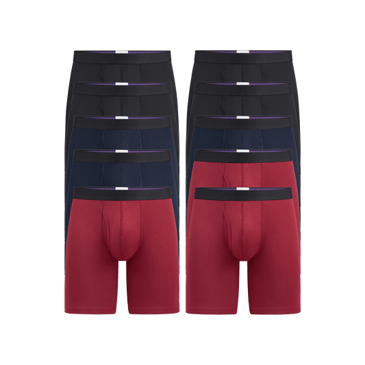 The Ball Caddy™ Long Boxer Brief w/ Fly 10-Pack | Classic Pack