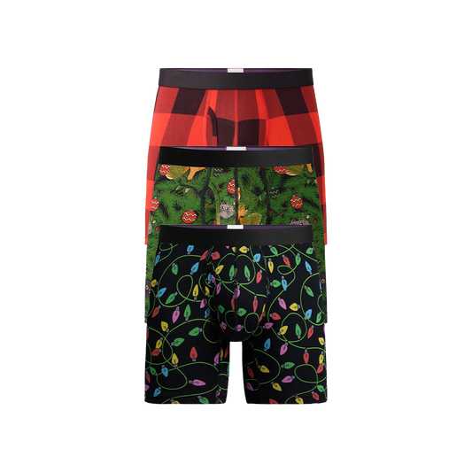 Boxer Brief w/ Fly 3-Pack | Meowy Christmas Pack