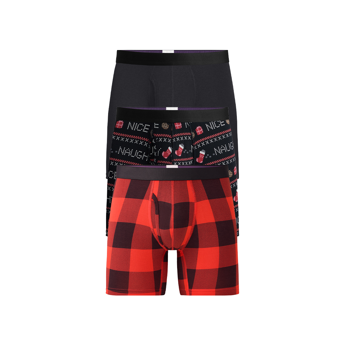 Boxer Brief w/ Fly 3-Pack | Naughty or Nice Pack