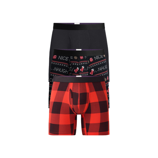 Boxer Brief w/ Fly 3-Pack | Naughty or Nice Pack