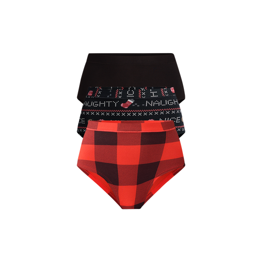 FeelFree High Waist Cheeky 3-Pack | Naughty or Nice Pack