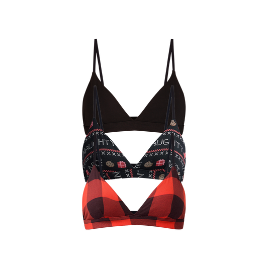 UltraModal™ FeelFree Triangle Bralette 3-Pack | Naughty or Nice Pack