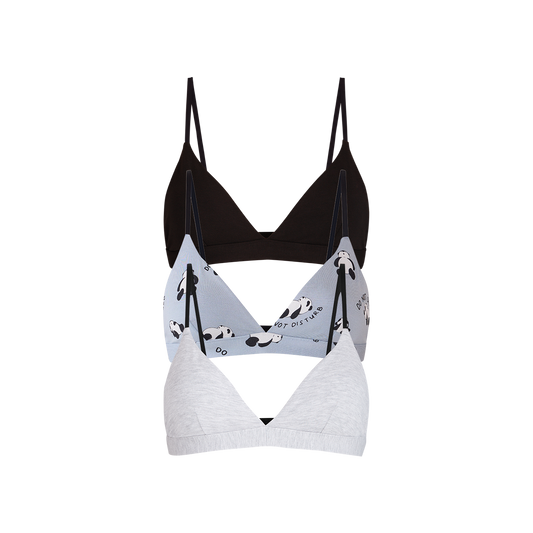 FeelFree Triangle Bralette 3-Pack | Do Not Disturb Pack