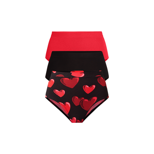 UltraModal™ FeelFree High-Waisted Cheeky 3-Pack | Floating Hearts Pack