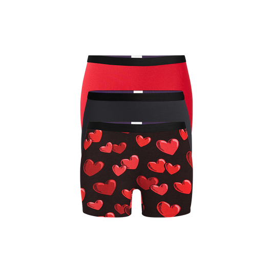 UltraModal™ Core Boyshort 3-Pack | Floating Hearts Pack