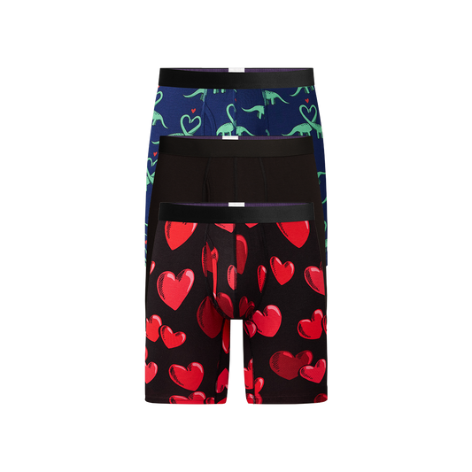 UltraModal™ Core Long Boxer Brief w/ Fly 3-Pack | Saur in Love Pack