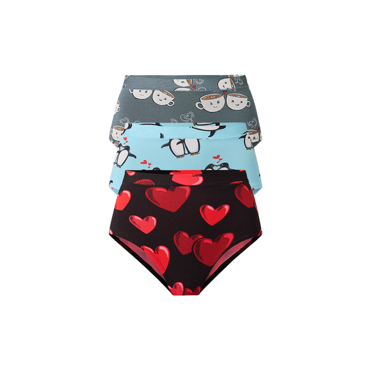 FeelFree High Waist Cheeky 3-Pack | Valentine Pack