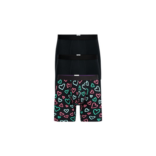 Boxer Brief 3-Pack | Electric Hearts Pack