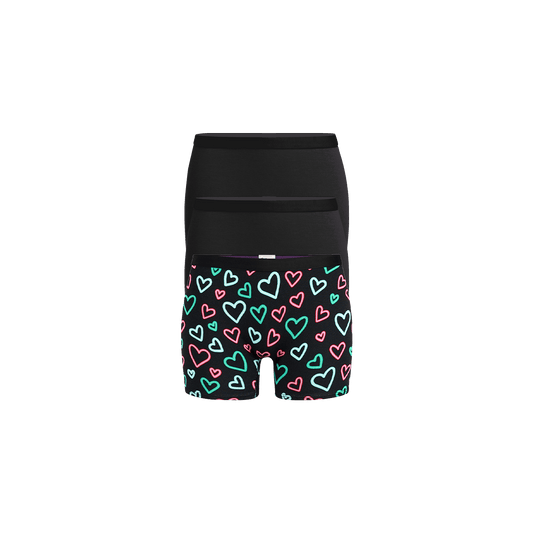 UltraModal™ Core Boyshort 3-Pack | Electric Hearts Pack