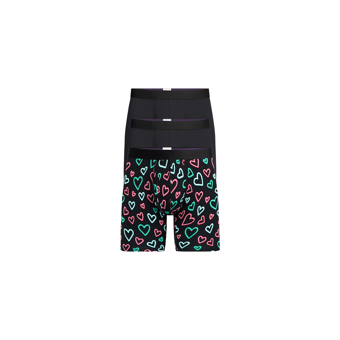 Boxer Brief w/ Fly 3-Pack | Electric Hearts Pack